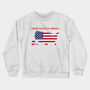 USA Outline (Full Name) Crewneck Sweatshirt